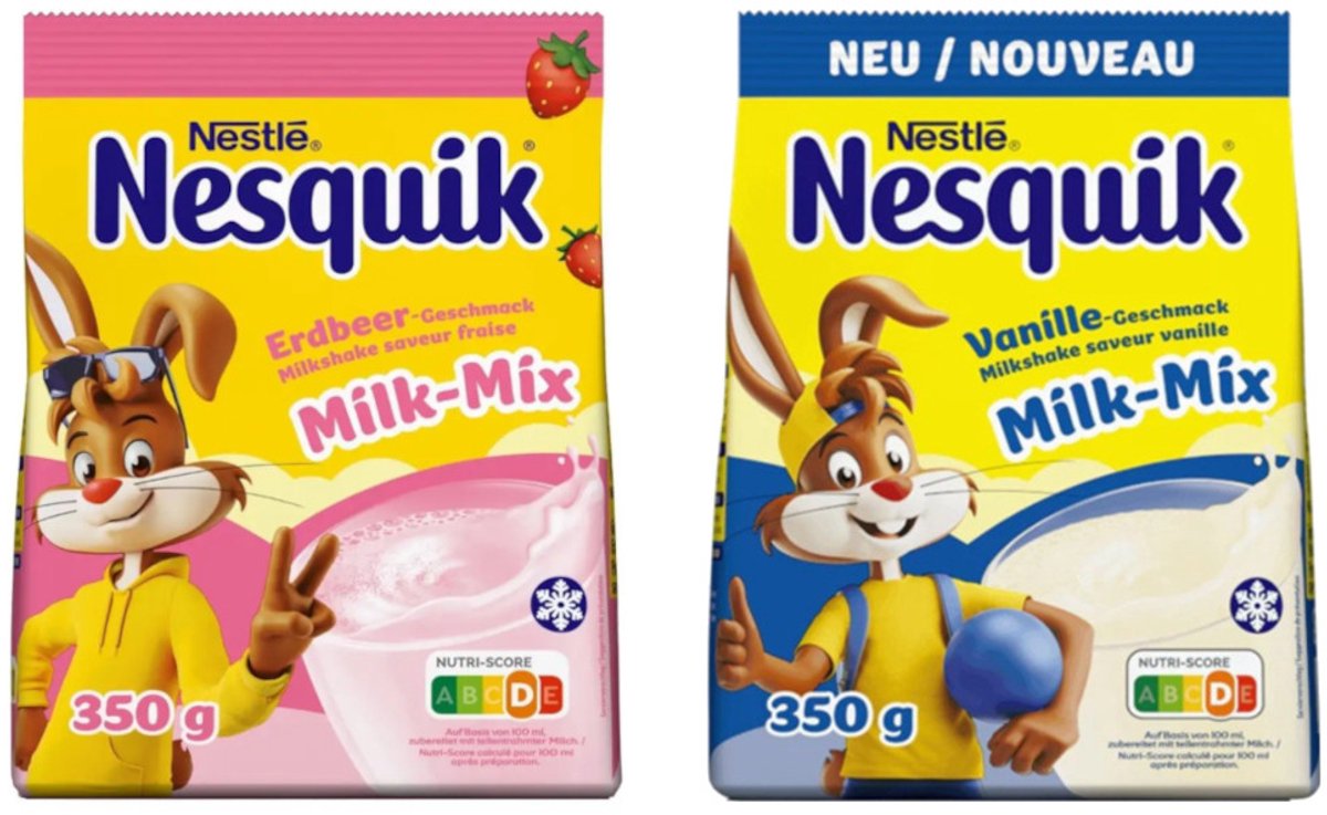 Nesquick Melk-Mix Aarbei & Vanilla - Mixverpakking - Milkshake - 700g (2x350g)