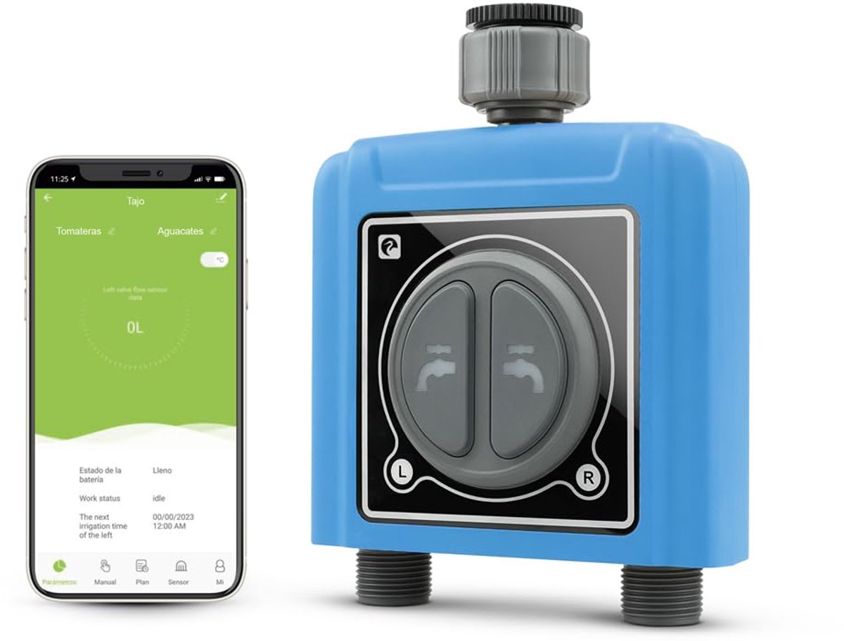 SnelShoppen - Slimme Irrigatieprogramma 2 Zones Automatisch Wifi - Extra Intelligente Hub-Stekker - Irrigatiecyclusbesturing voor Buiten - App Afstand