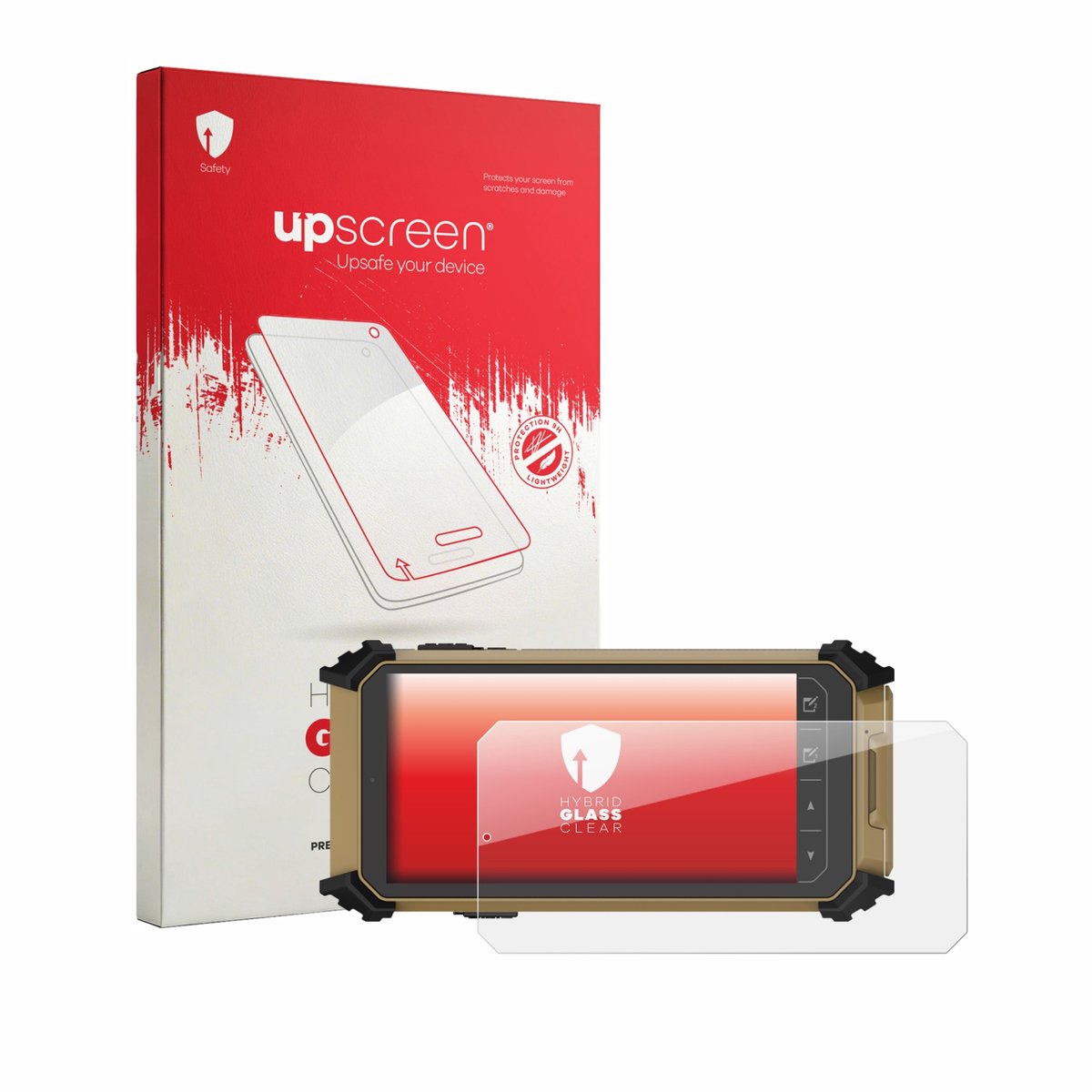 upscreen - Screenprotector voor DT Research DT361DM (Landschapsmodus) - Folie Beschermfolie Beschermglas transparant