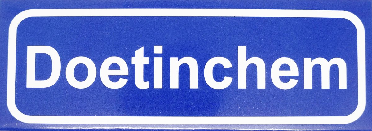 Souv© - koelkast magneet - plaatsnaam bord - kombord - souvenir - koelkastmagneetje - relatiegeschenk Doetinchem