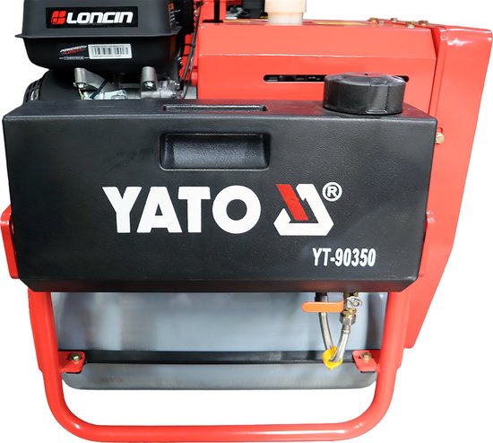 YATO YT-90350 Professionele Geleide Trilwals – 13.5 kN – 6,5 PK Loncin Stage V Engine – Danfoss Hydrostatische Aandrijving – Werkbreedte 600 mm – Met 16L Watertank (266 kg) — afbeelding 2