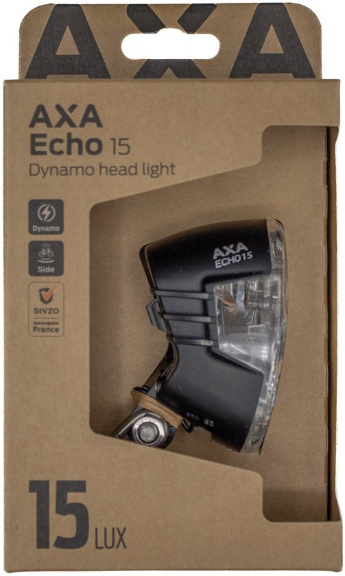 AXA Echo 15 Switch Fietskoplamp - LED Voorlicht - 15 Lux - Dynamo - Aan/Uit Schakelaar - Clear Lens Technology - 35 m Lichtbeeld - 2.250 m Zichtbaarheid van AXA — afbeelding 5
