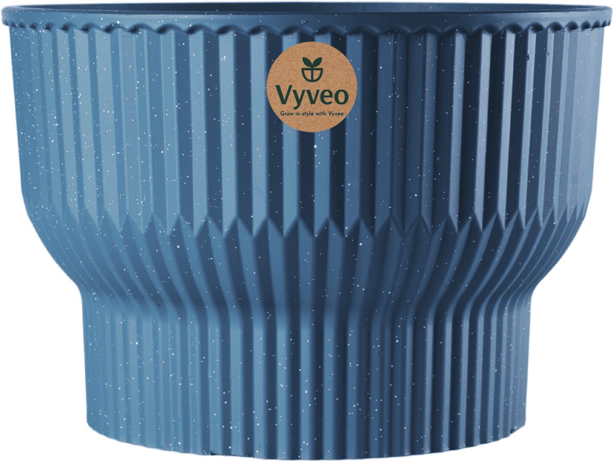 Vyveo - Bloempot Norma - 35x24 - Blauw - Bloempot voor binnen en buiten - Lichtgewicht - Breukbestendig - Vorstbestendig - UV-bestendig