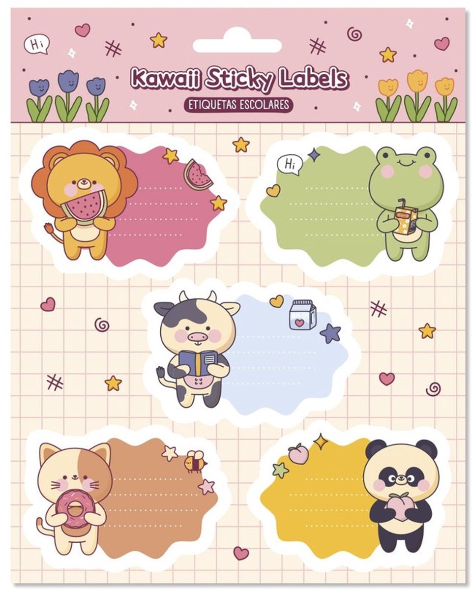 Grupo Erik - Kawaii Premium SelfAdhesive Labels Zelfklevende etiketten - Multicolours