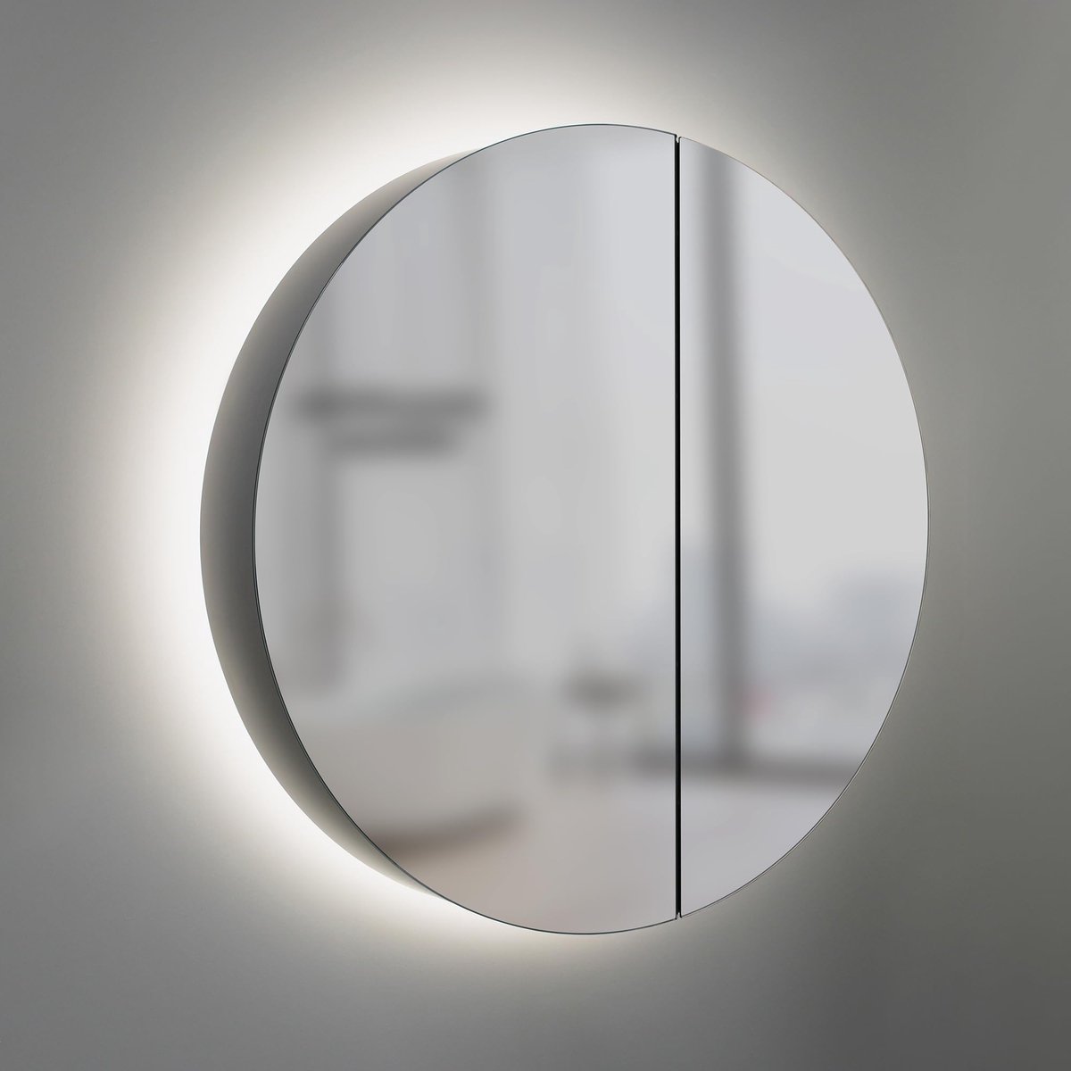 SnelShoppen - TALOS Spiegelkast Badkamer met Verlichting 60 cm - Aluminium Badkamerspiegelkast met 2 Glazen Planken - Moderne Wandspiegel voor Badkame