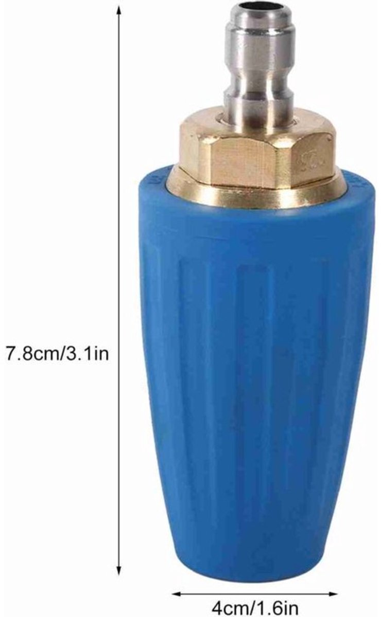 Turbine-sproeier, 1/4” snelkoppeling hogedrukreinigeraccessoire, 3000 PSI roterende turbine-sproeier, hogedrukreinigeraccessoire (4.0)