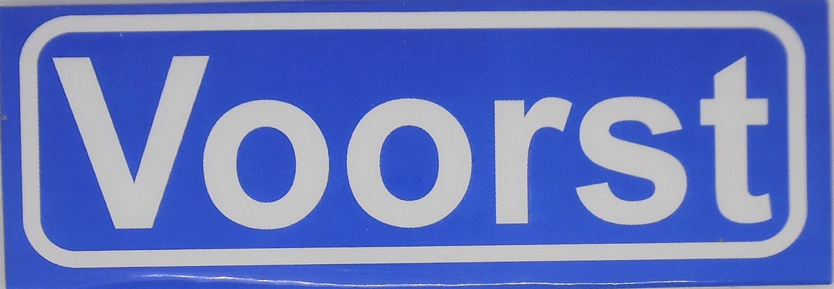 Souv© - koelkast magneet - plaatsnaam bord - kombord - souvenir - koelkastmagneetje - relatiegeschenk Voorst
