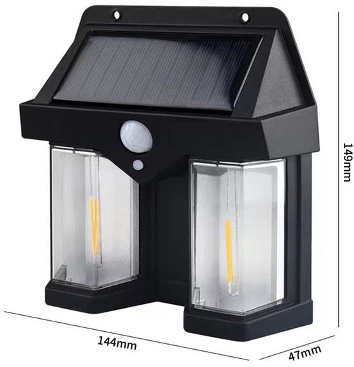 Portieklicht, zonne-energie licht, tuinlicht, set van 2 buitenlampen, zonlichtlamp van sch
