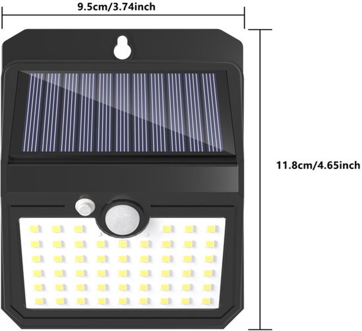 Op zonne-energie werkende oplaadbare wandlamp, terraslamp, decoratieve verlichting voor thuis, geschikt voor tuinen, garages, terrassen en looppaden - Model 7