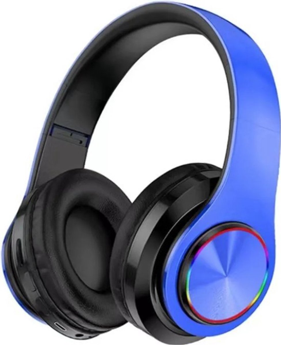 Bluetooth over-ear hoofdtelefoon, draadloos surroundgeluid, opvouwbaar, handsfree, met microfoon, high-fidelity stereo, ondersteunt Micro SD/TF/FM-kaarten voor laptops/telefoons/pc's.