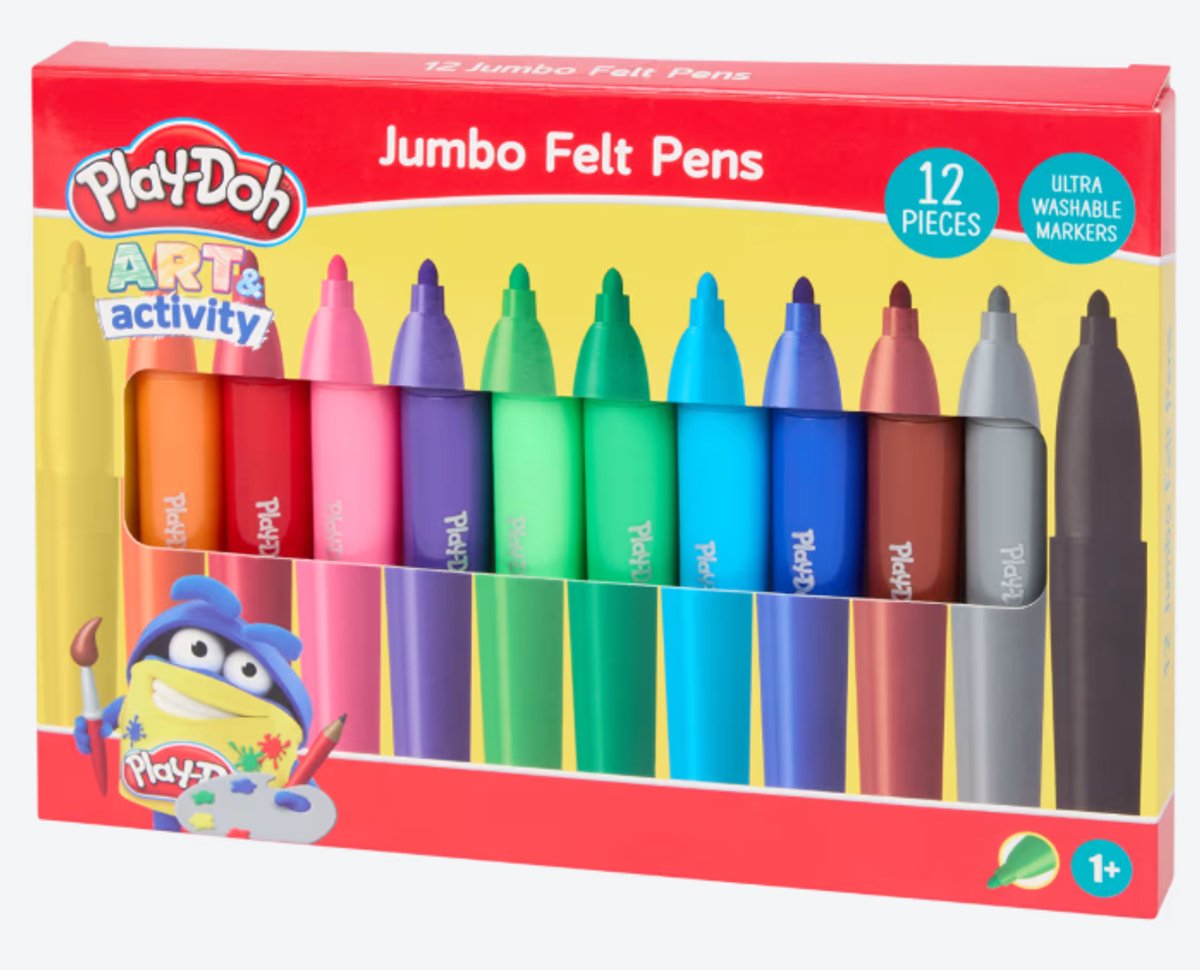 Play-Doh viltstiften 12 stuks -dikke punt