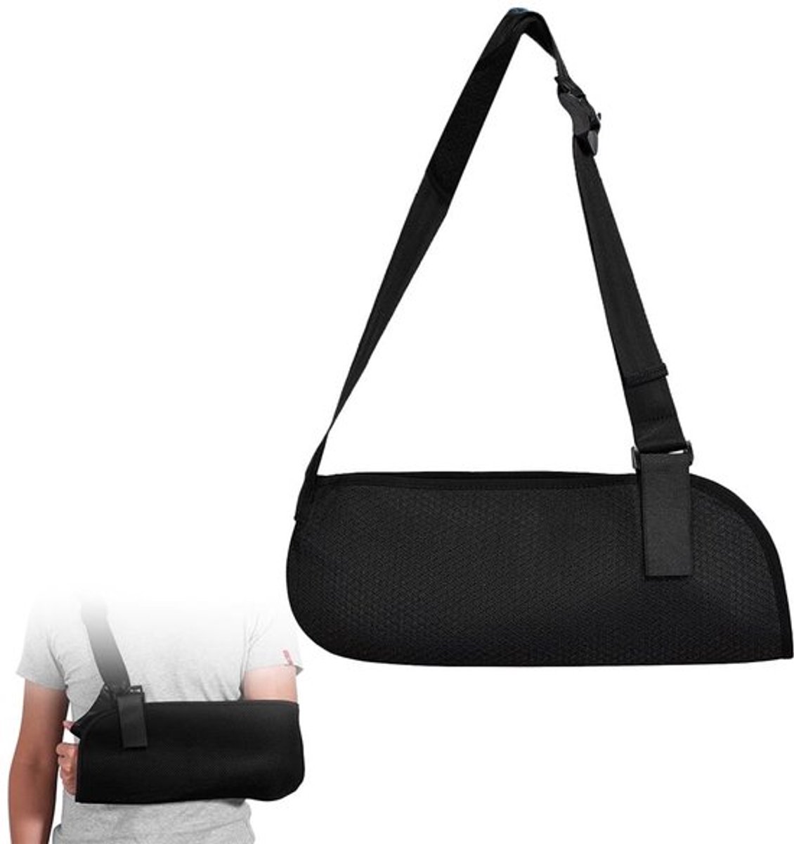 Armsteun Ergonomisch Ontwerp - Verstelbare Armsteun - Ondersteunende Sjaal - Stabiliteit voor Schouder/Arm - Ademend Mesh - Versnelt Herstel - Schoudersteun