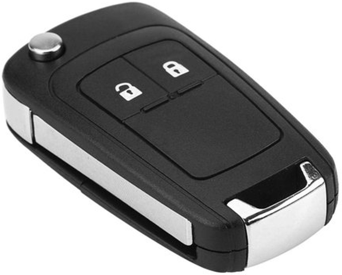 Autosleutel Hoesje - Flip Opvouwbare Afstandsbediening - Hoogwaardig ABS - Duurzaam - Gloednieuw - Geschikt voor Astra/Insignia - Sleutelhanger