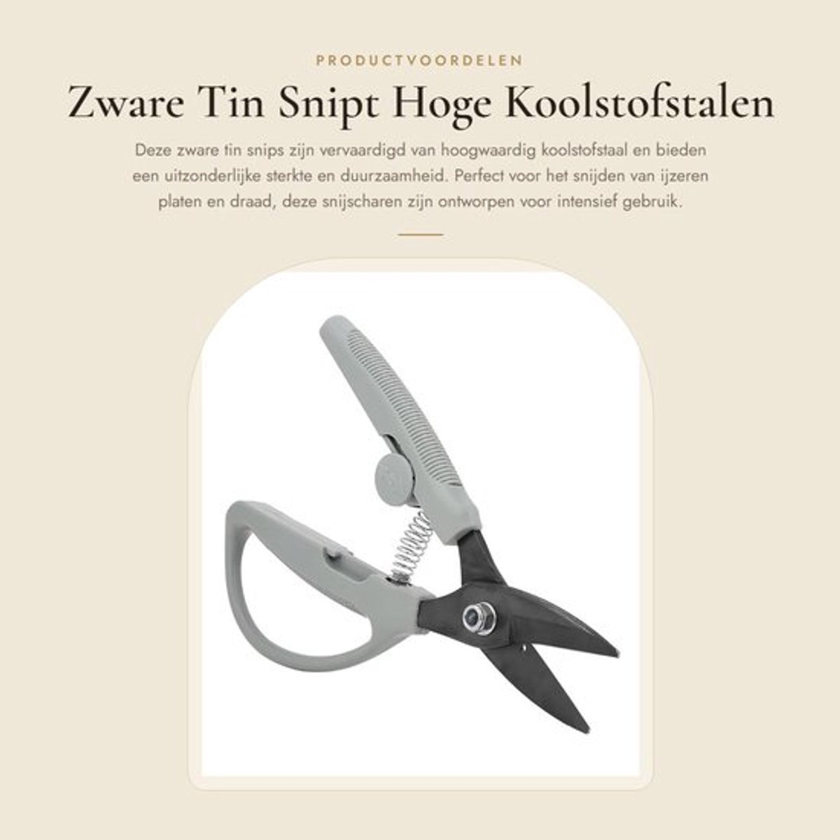 Snijscharen Zware Tin - Hoog Koolstofstaal - Antislipgreep - Veiligheidsinstelling - Ergonomisch Ontwerp - Duurzame Constructie - Knipschaar