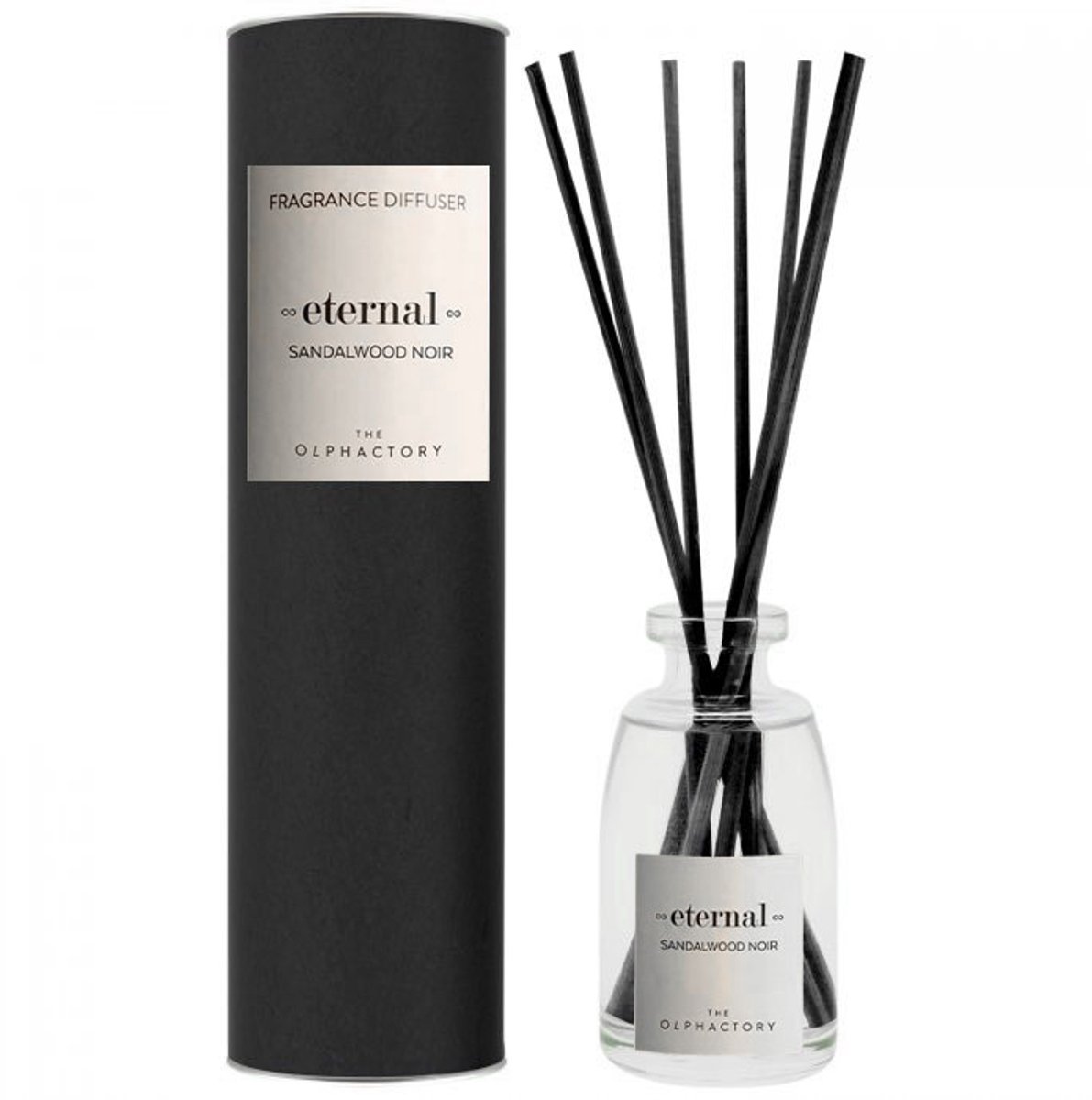 The Olphactory - Luxe Geurstokjes | Reed Diffuser 'Eternal' Sandalwood Noir 100 ml