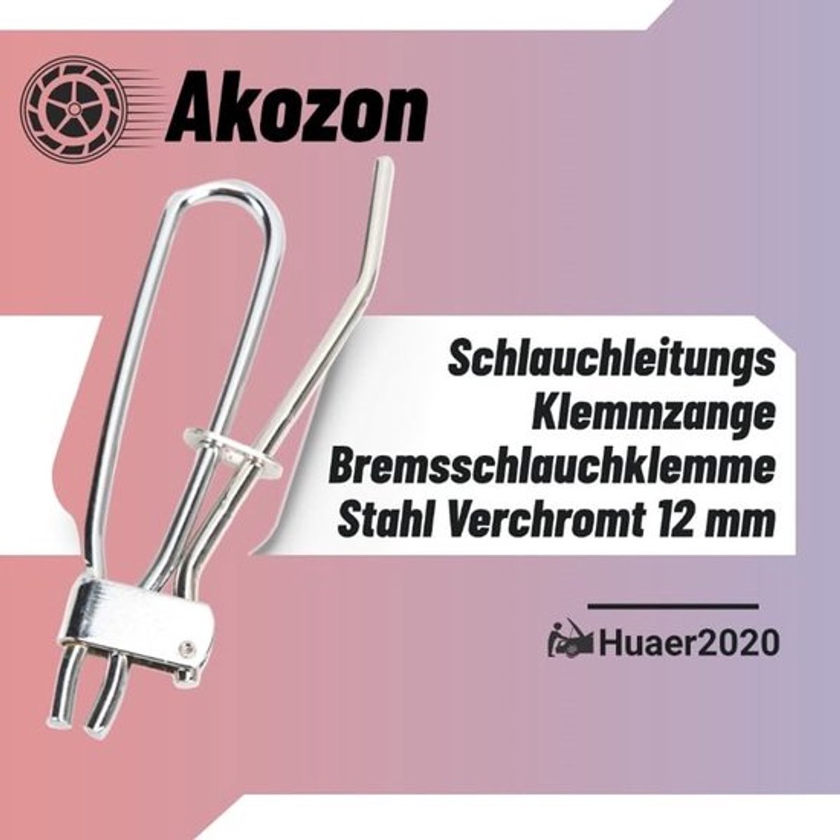 Slangleidingklemtang Chroomafwerking - Gereedschap voor Vloeistofslangklem - 12 mm Opening - Geschikt voor Motorfietsen/ATV's/Auto's - Multifunctioneel - Staal - Slangklem