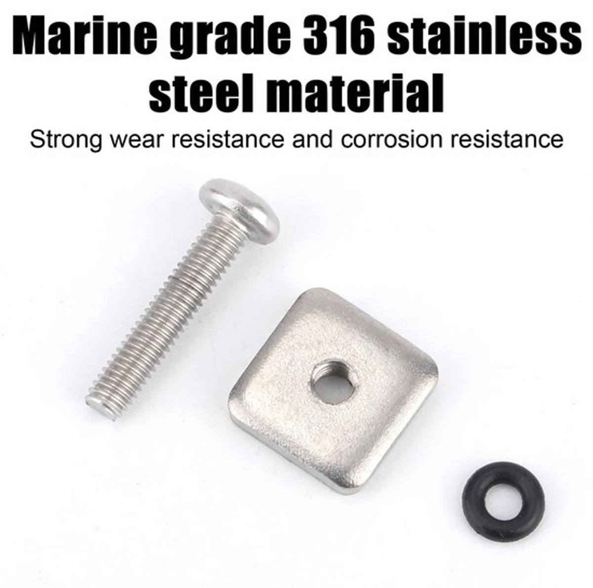 Vinschroeven 6st - 316 Roestvrij Staal - Surfplank Accessoires - O-Ringen - Totale Lengte 22 mm - Schokbestendig - Schroeven
