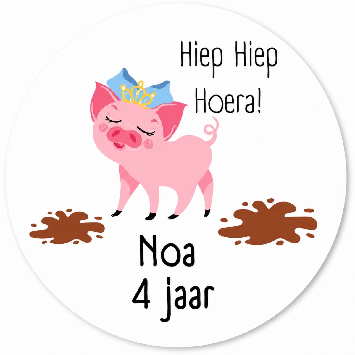 Varken Traktatiestickers | Naam en Leeftijd | 20 Stickers | Verjaardag Traktatie | Memories Are Timeless
