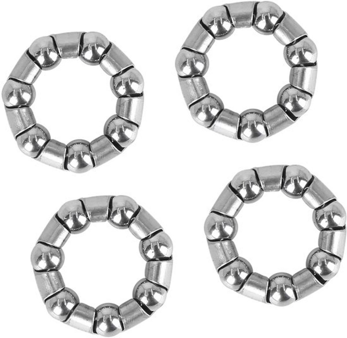 Cranklagers Set van 4 - Kogellagers - Lagertrekker - Vervangingsonderdeel - Buitendiameter 25 mm - Binnendiameter 15,3 mm - Lagers