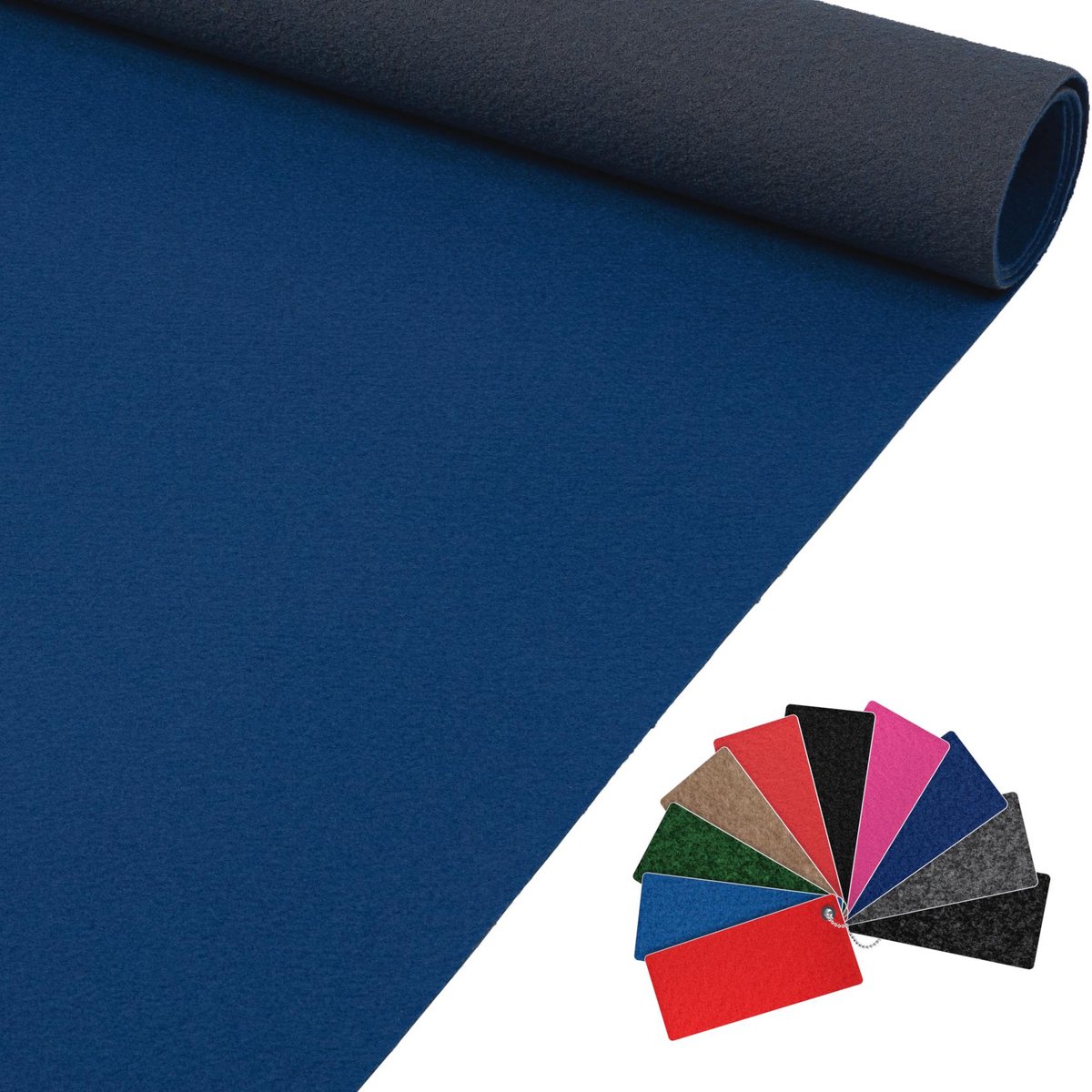 ANRO Eventtapijt op Rol 100 cm x 10 m Blauw – Beurstapijt Messeloper Loper Op Maat Weerbes