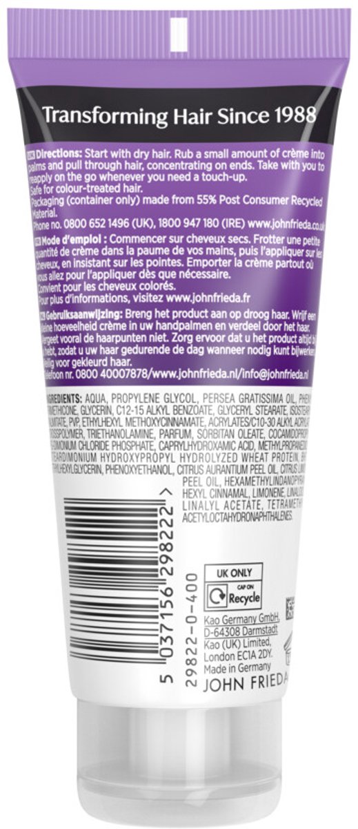 John Frieda - Frizz Ease Touch-Up Crème - 6 x 100 ml - Voordeelverpakking