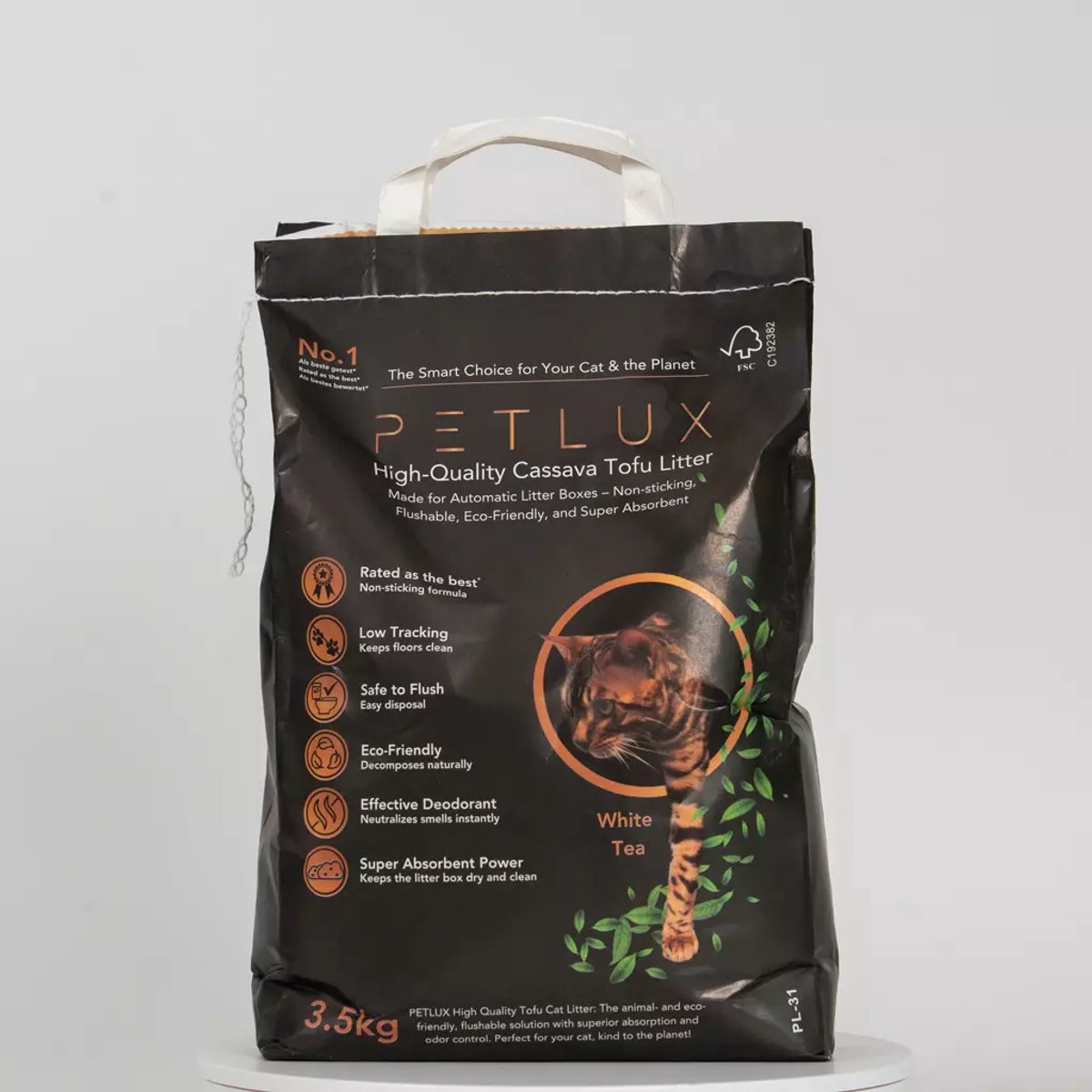 Petlux Cassave Tofu Kattenbakvulling - 3,5 kg - Voor Automatische Kattenbakken