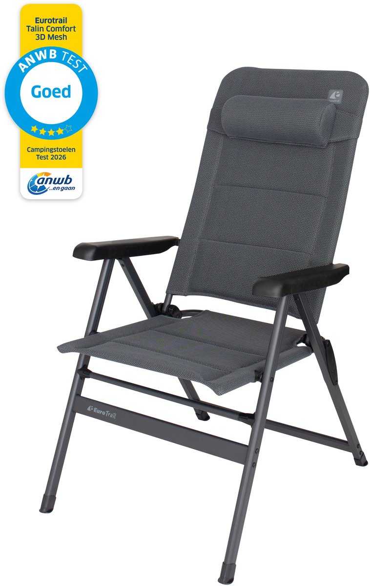 Eurotrail Talin Comfort - Campingstoel - Grijs - Mesh