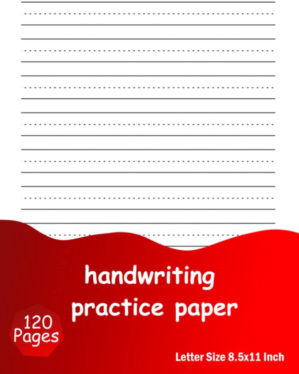 SnelShoppen - Oefenpapier Handschrift: 120 Pagina's, Lege Dotted Lijnen voor Kinderen en Studenten die Leren Schrijven, Perfect voor Thuis en Op Schoo