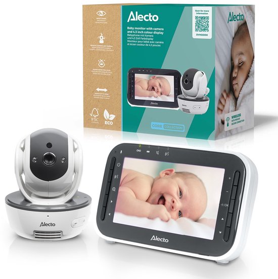 Alecto DVM200M Babyfoon met Camera Op Afstand Beweegbaar Wit