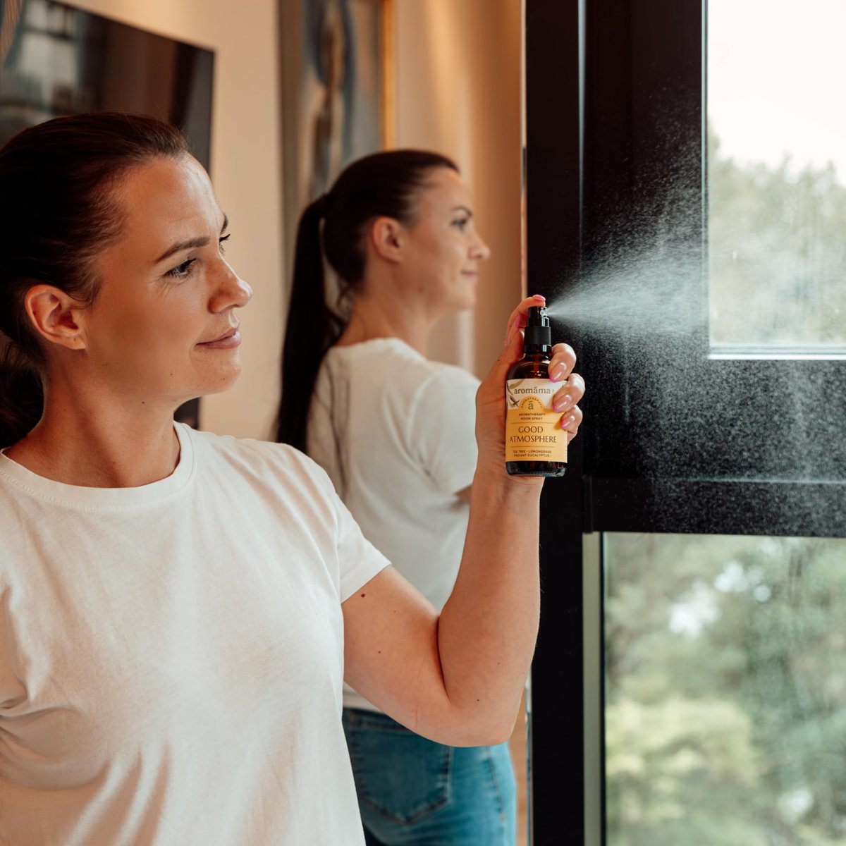 SnelShoppen - Good Atmosphere Aromatherapy Room Spray 100ml - Natuurlijke Kamerspray met Tea Tree, Eucalyptus & Citroengras - Verfrissende Geur voor T