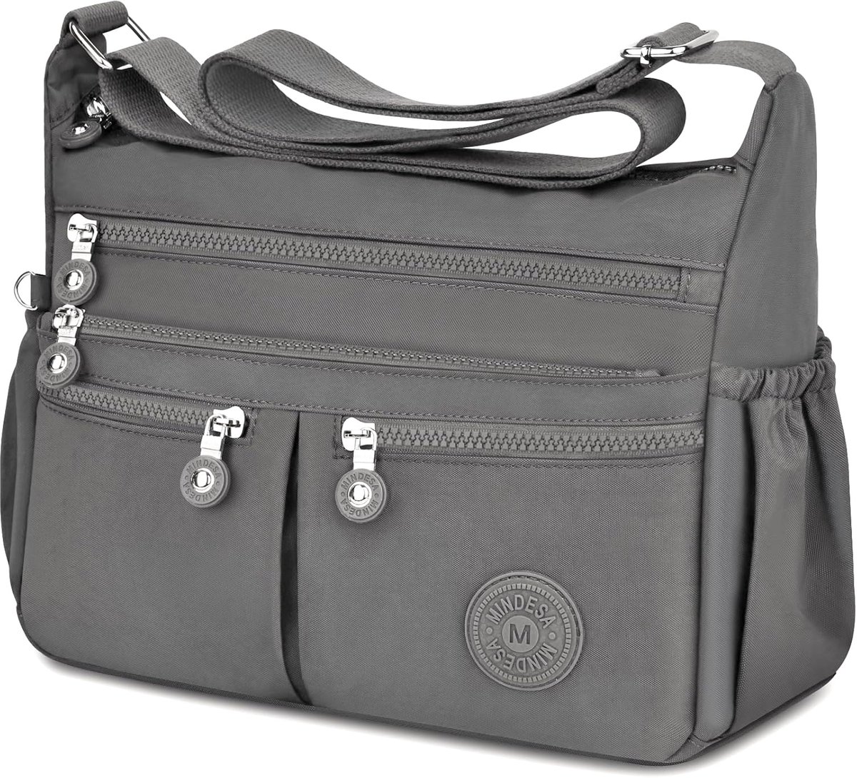 SnelShoppen - Grote Capaciteit Crossbody Tas voor Vrouwen - Waterdichte Nylon Casual Handtas - Lichtgewicht Schoudertas met Multi-Pockets voor Reizen,