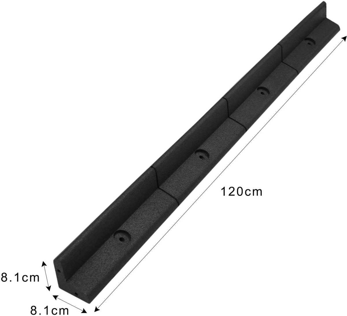 Flexibele borderrand - zwart - 6x1.2 m - uv- & weerbestendig