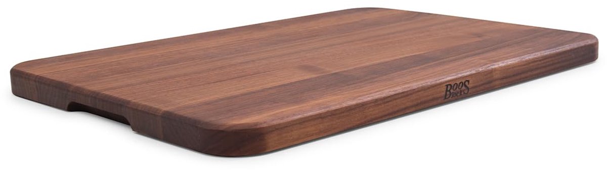 SnelShoppen - Boos Block Chop-N-Serve Snijplank - Multifunctionele Houten Hakblok en Serveerschaal - Antibacterieel Walnoot - 51 x 35 x 2,5 cm - Ideaa