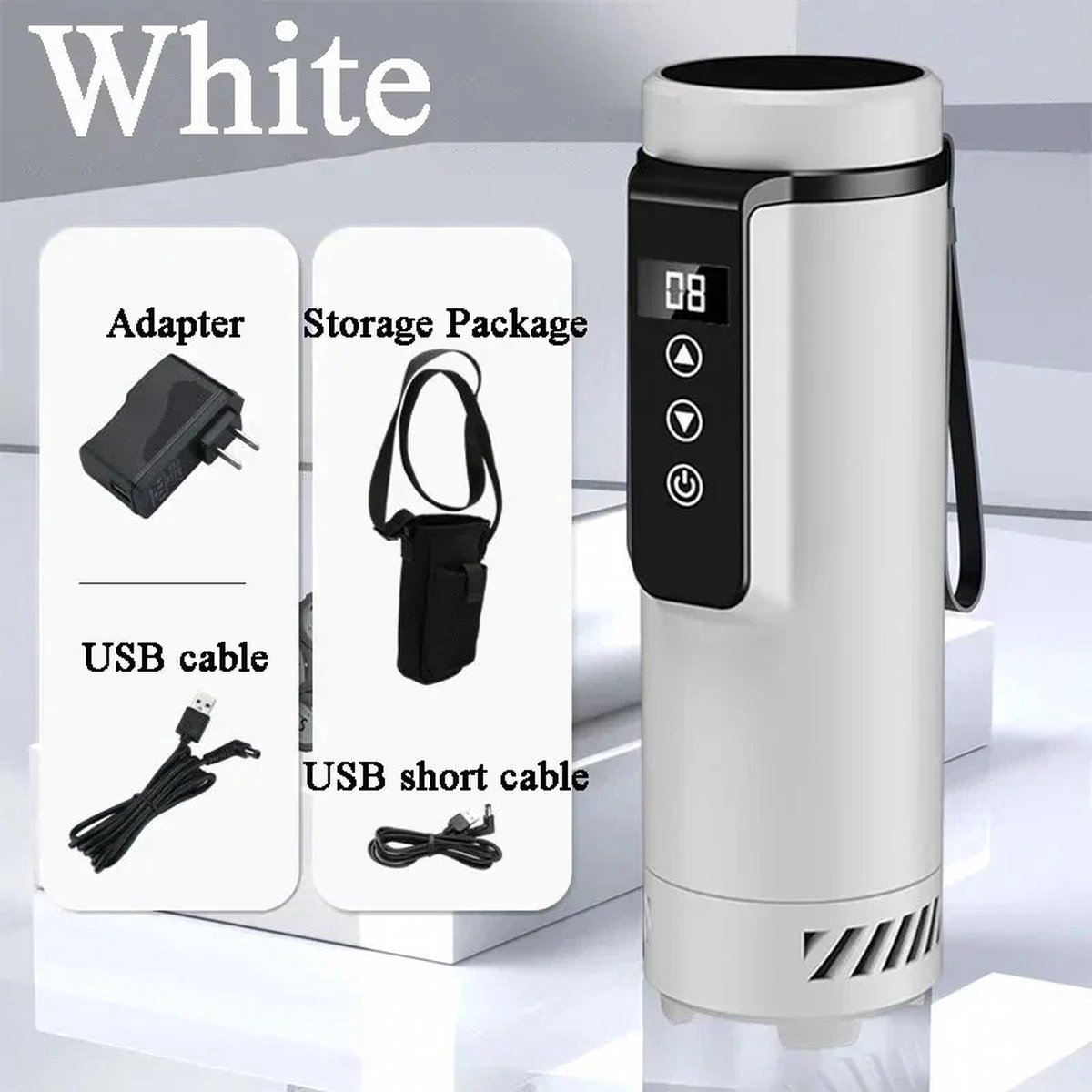 Diabetes Tas - Insuline Koeltas - e Koelbox - Medicijnen Koeler - Inclusief Draagtas en Oplader - Draagbare Insulinakoeler met USB-lader - wit