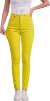 Currero Pantalon Dames - Chino - Golfbroek - Nette Broek - Met Elastische Tailleband - Volwassenen - Geel XXL