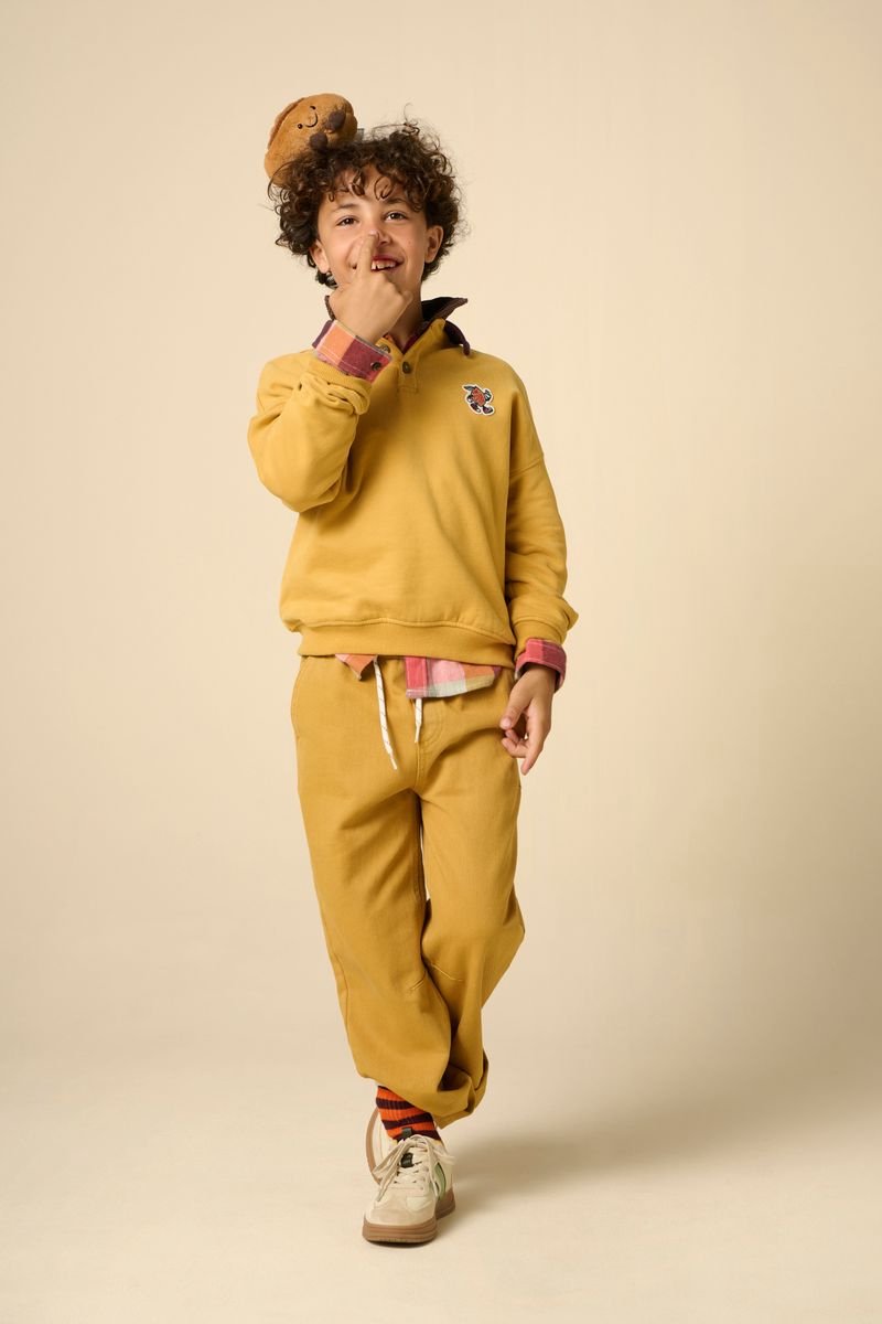 Sissy-Boy - Donkergele mid-rise broek