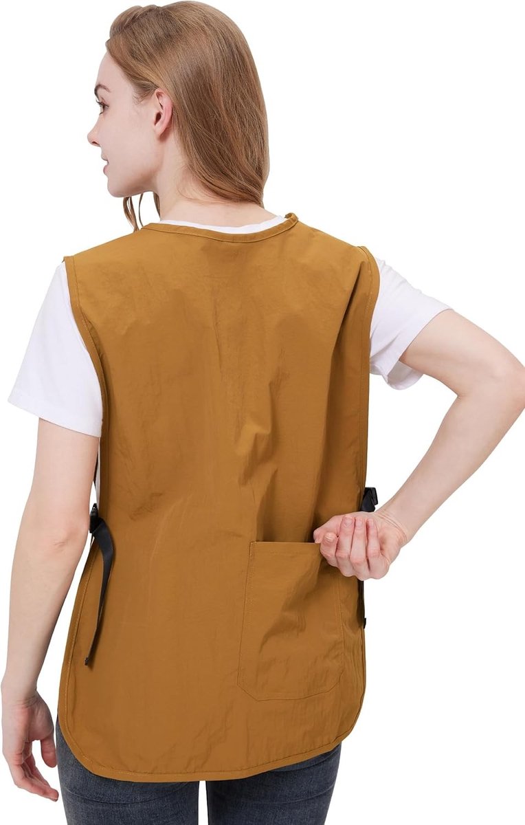 Unisex Keuken Schort met Pocket en Verstelbare Gesp voor Kappers en Kookliefhebbers - Ideaal voor Werk en Creatieve Activiteiten