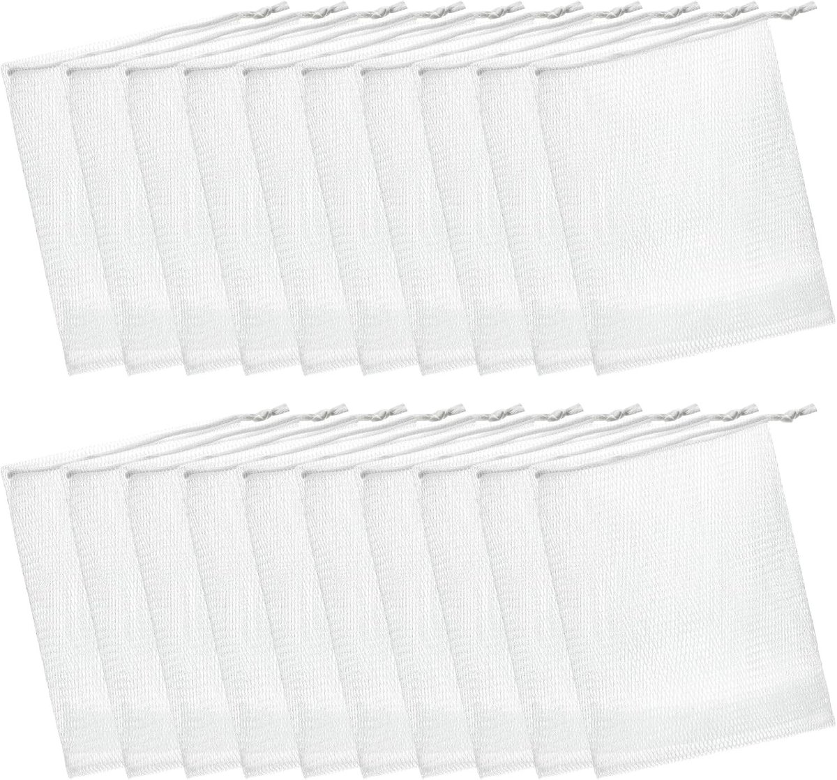 30 stuks zeepzakjes voor vaste zeep, ideaal voor schuimvorming, peeling en cadeauverpakking (wit)