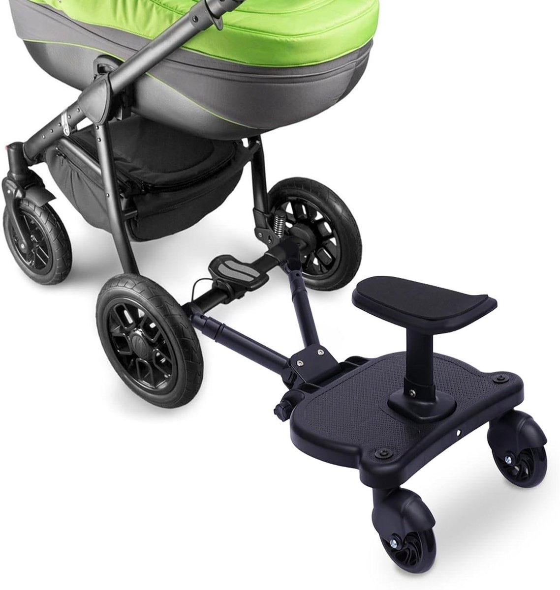 Kinderen Buggy Plank - Loop plank - Extra kind mee - Universele bevestiging - Tot 25 kg - Zwart