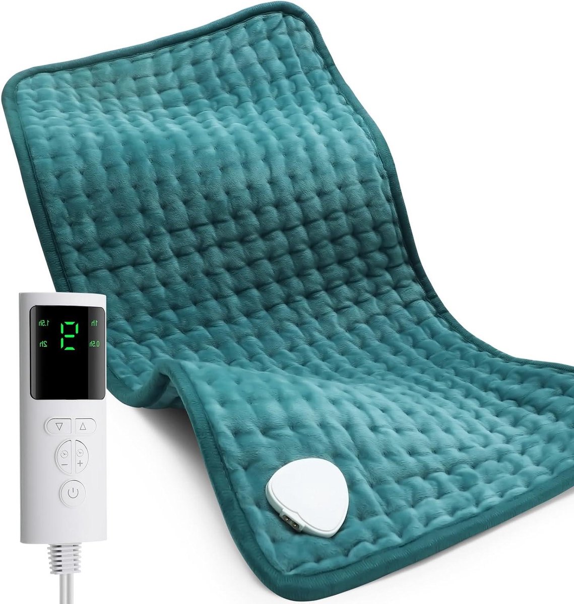 Elektrisch Verwarmingskussen - Warmtekussen Rug - Pijnverlichting Spieren - 9 Warmtestanden - 61 x 30 cm - Grijs