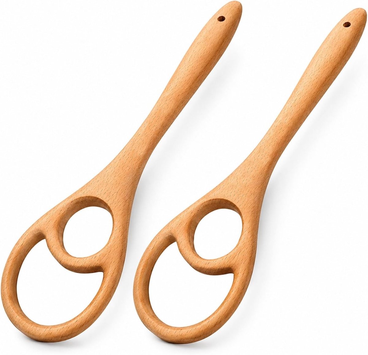 Handgemaakte deegklopper van 32 cm voor brood, pizzadeeg en gebak - Set van 2 met verbeterd doorstroomontwerp voor optimaal gebruik