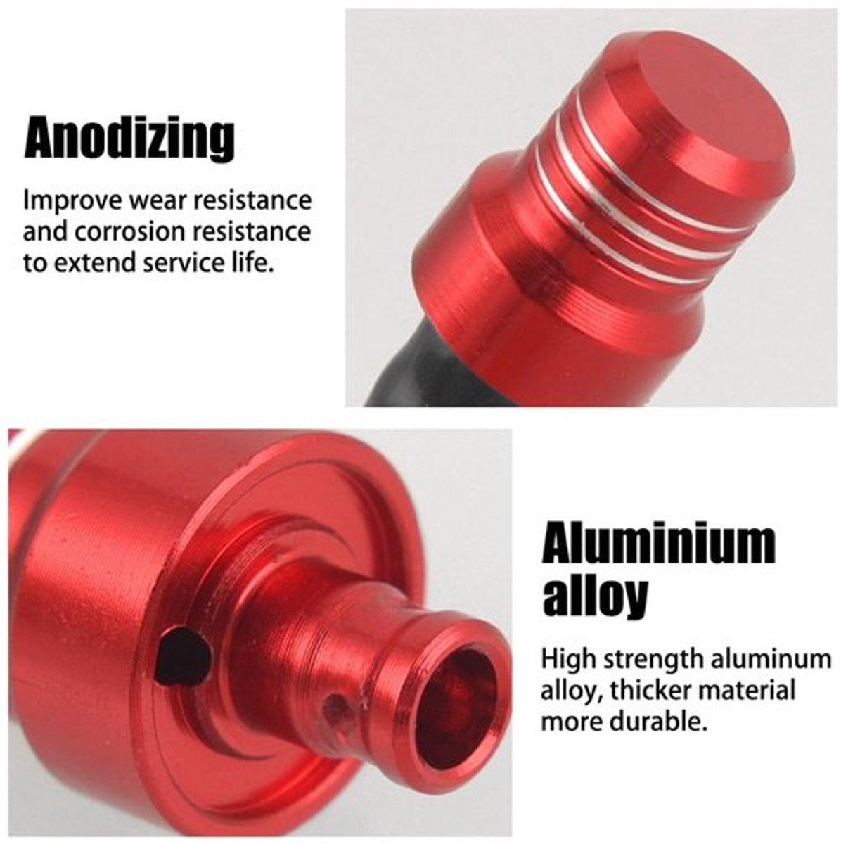Gastankdeksel 7 stuks - Ontluchtingsslang - Aluminiumlegering - Lichtgewicht - Robuust - Compatibel met 7 mm buisdiameter - Tankdop