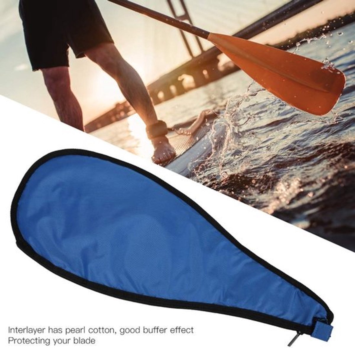 - Kajakpeddeltas - Draagbare Peddeltas - Duurzaam en stijlvol - Zwart - Surfaccessoire - Voor Outdoor Kajakken - Perfect voor varen en SUP
