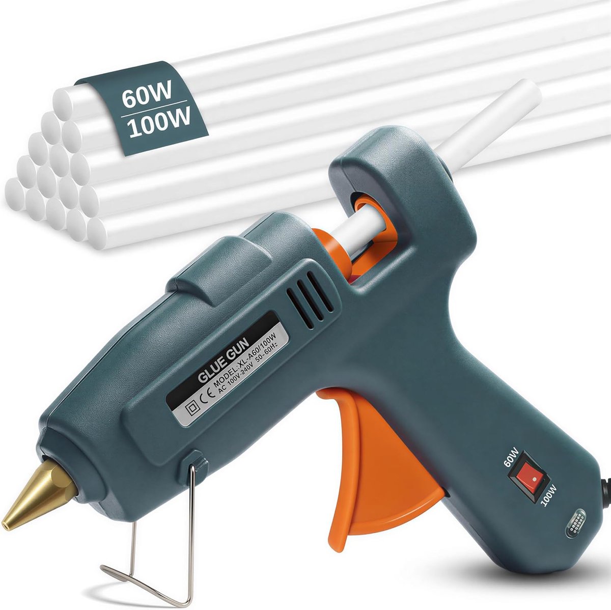 SnelShoppen - Hot Glue Gun 60/100W met 15 Lijmpennen - Ideaal voor School, Creatieve Knutselprojecten en Snelle Herstellingen Thuis - Veilig en Gebrui
