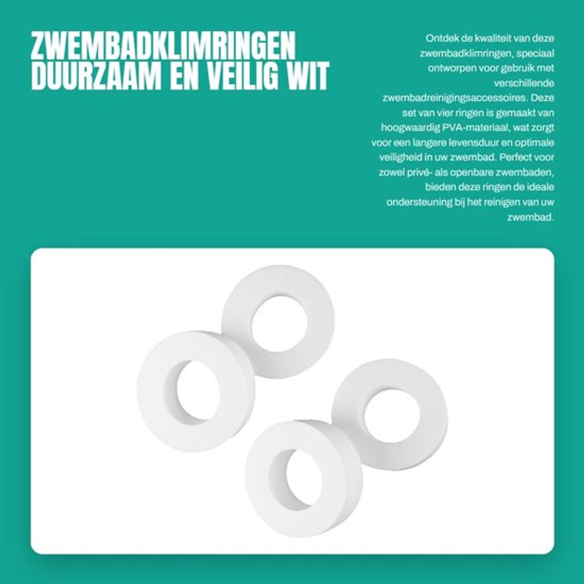 Zwembadklimringen 4 Stuks - PVA Materiaal - Geschikt voor M200/M400/M500/DX3/DX4/DX6 - Duurzaam - Veiligheid - Eenvoudig te installeren - Zwembadaccessoires