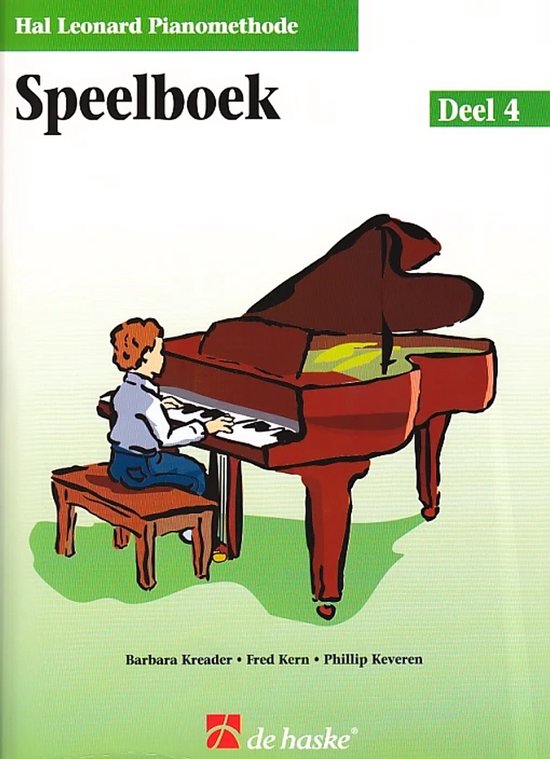 Speelboek Deel 4: een jongen zit op een krukje aan een vleugel en speelt piano.