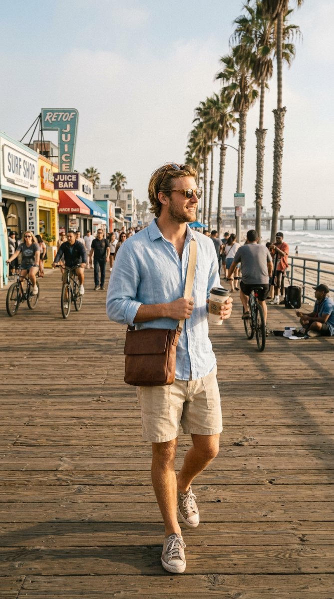 Leather Messenger Tobacco Park Avenue Collection