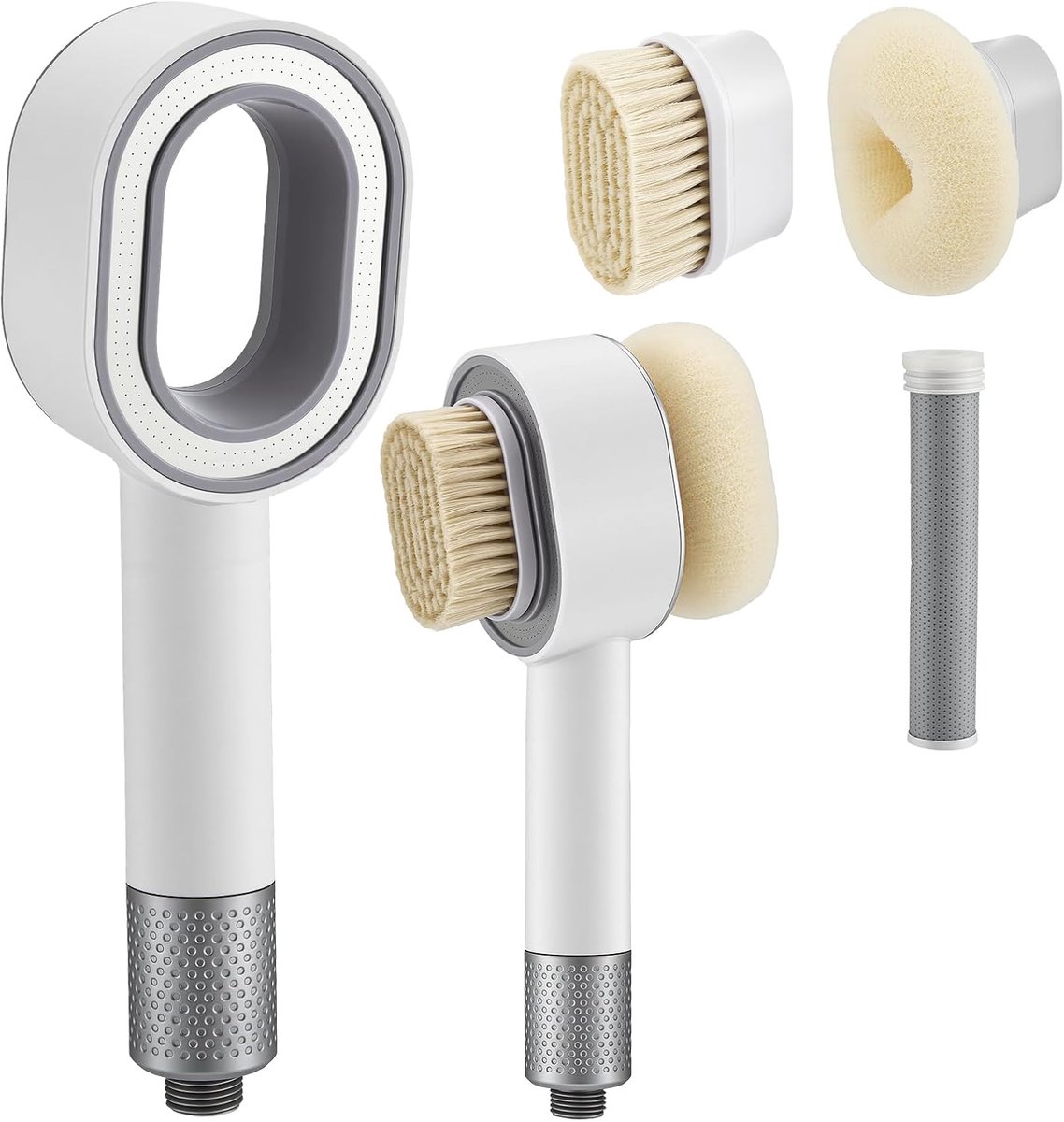 SnelShoppen - Filtersonic 3-in-1 Douchekop Doodle, Hogedruk Massage Douchekop Tegen Kalk, Verwijdert Hard Water, Restchloor en Zware Metalen + Accesso