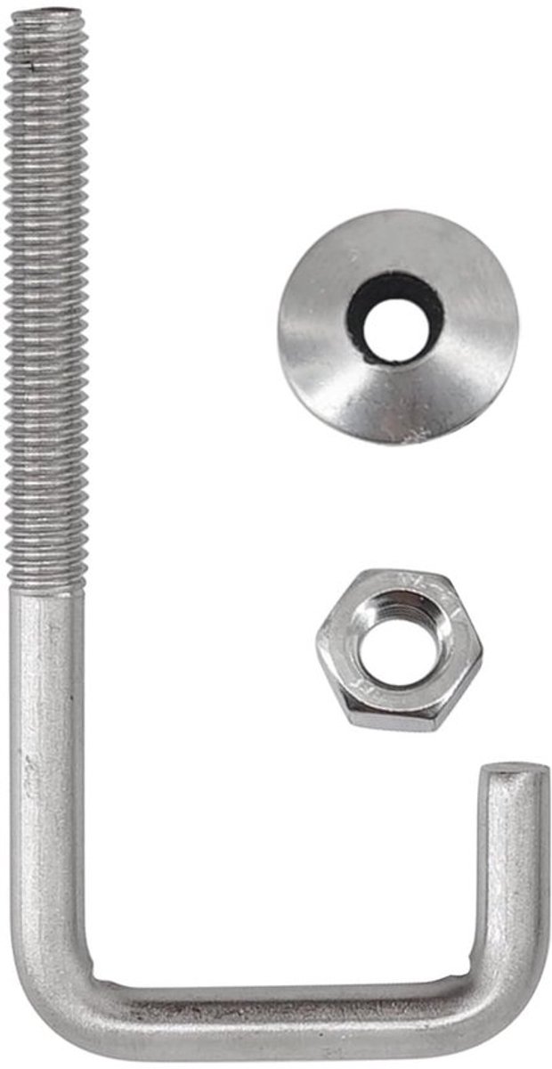 Haakschroeven 10 Stuks - M6 x 50 x 120 mm - 304 Roestvrij Staal - Dakhaakschroeven - Sluitringen/Moeren - Corrosiebestendig - Dakschroeven