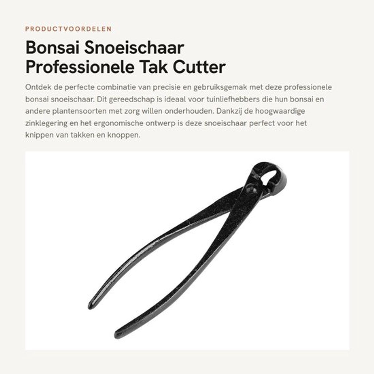 Snoeischaar Professioneel - Zinklegering - 205mm - Ronde Rand - Bonsai Snijden - Knop Gereedschap - Lichtgewicht 210g - Takkenknipper